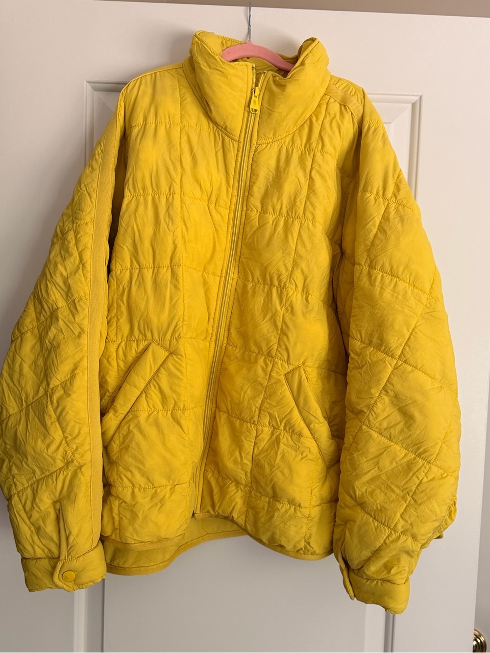 Adult Free People Movement Yellow Quilted Jacket - Lightweight Puffer Coat